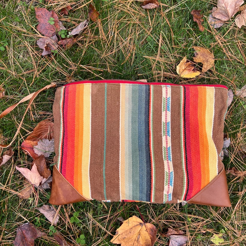 Vaalbara Santa Fe Clutch in Brown Leather